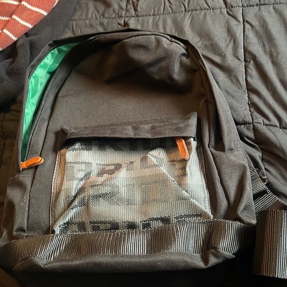 Bride Racing Backpack Black Bottom with Black Sparco Harness Straps